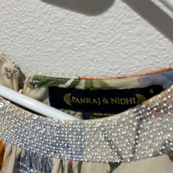 Pankaj and Nidhi Butterfly Dress Anthropologie size 4 - Picture 6 of 8